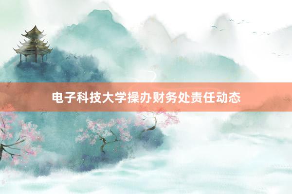 电子科技大学操办财务处责任动态